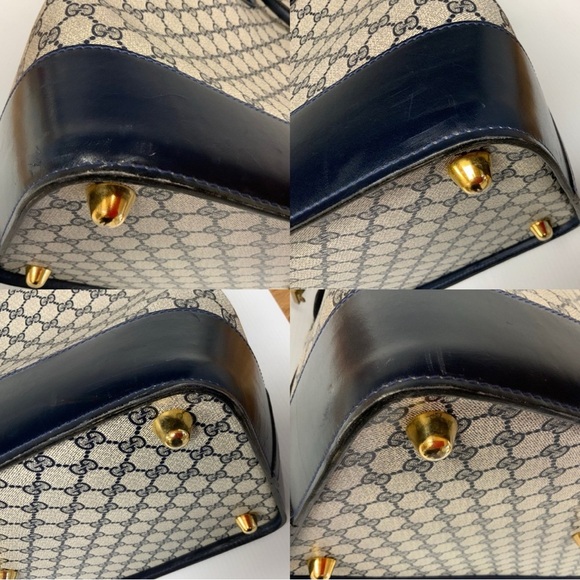 Authentic Gucci GG Vintage travel handbag PVC leather. - Picture 6 of 9